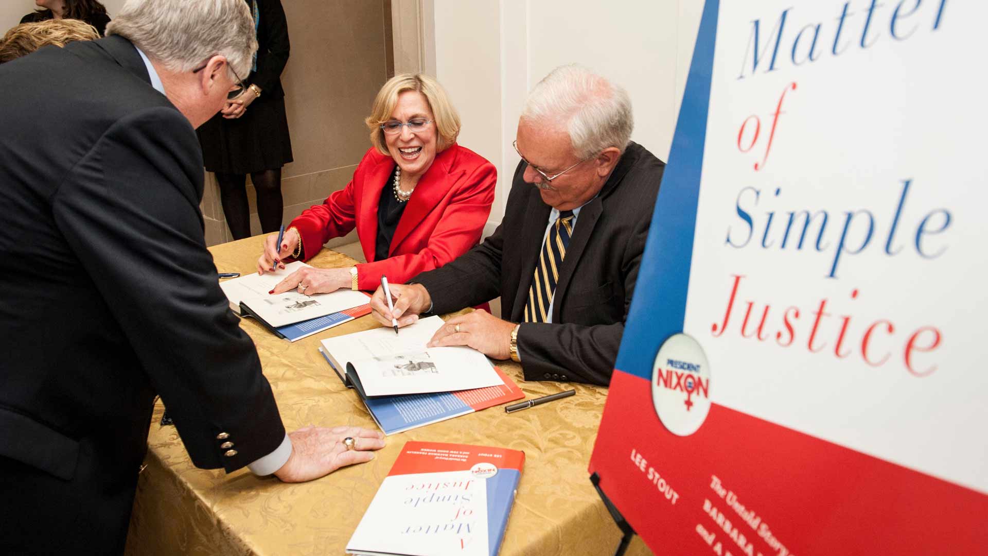 Secretary Franklin at a book signing